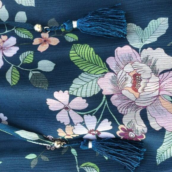 Johnny Was Jade Silk Wynonna Floral Top xs - Picture 4 of 8